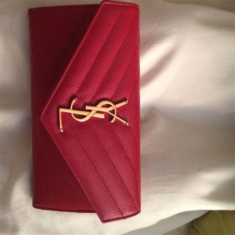 ysl red wallet